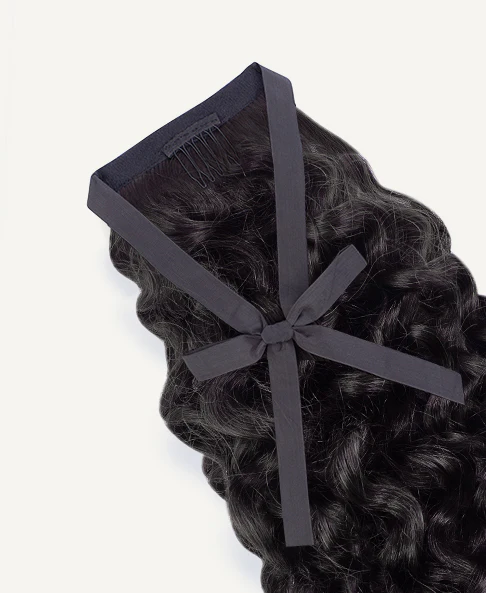 curly ponytail - natural black. - Image 4