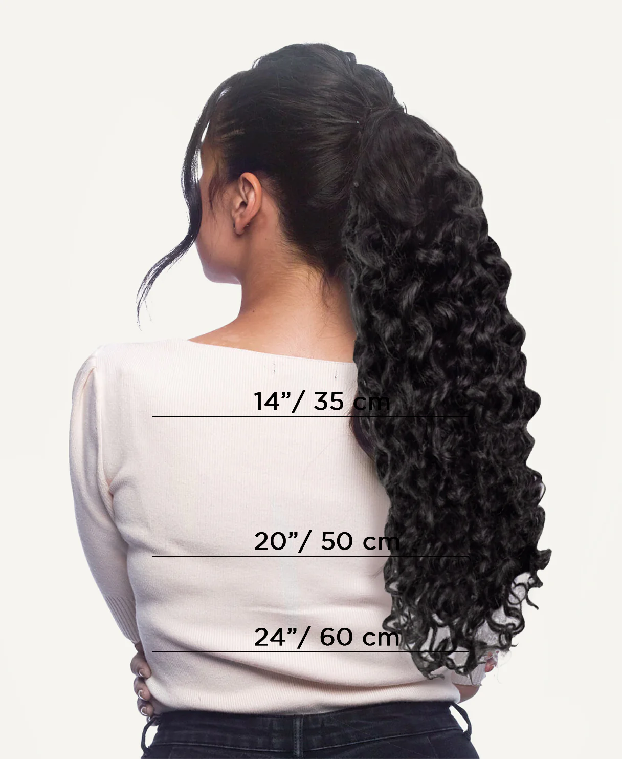 curly ponytail - natural black. - Image 6