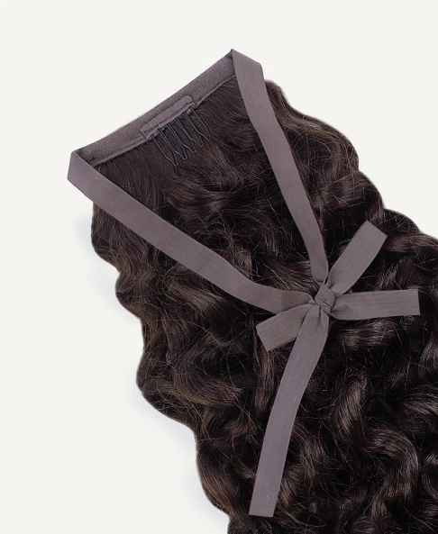 curly ponytail - chocolate brown. - Image 4
