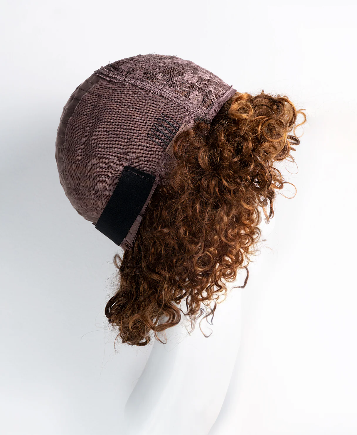 curly human wig - 10” caramel balayage. - Image 4