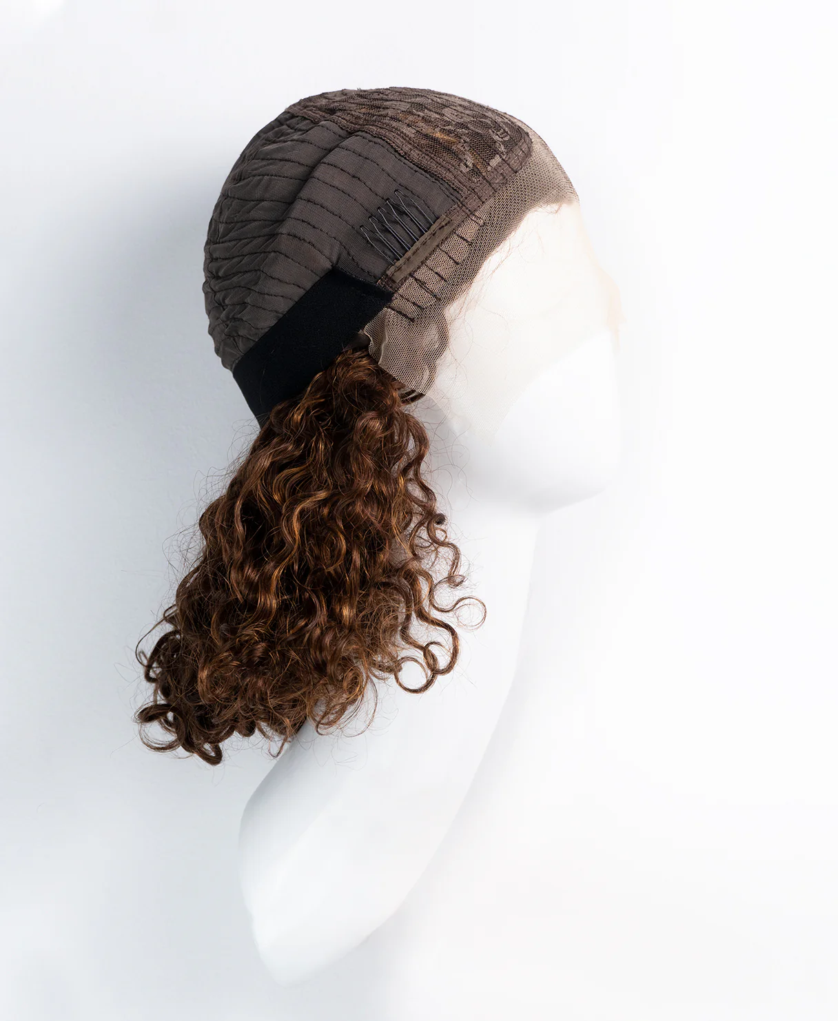 curly human wig - 12” caramel balayage. - Image 8