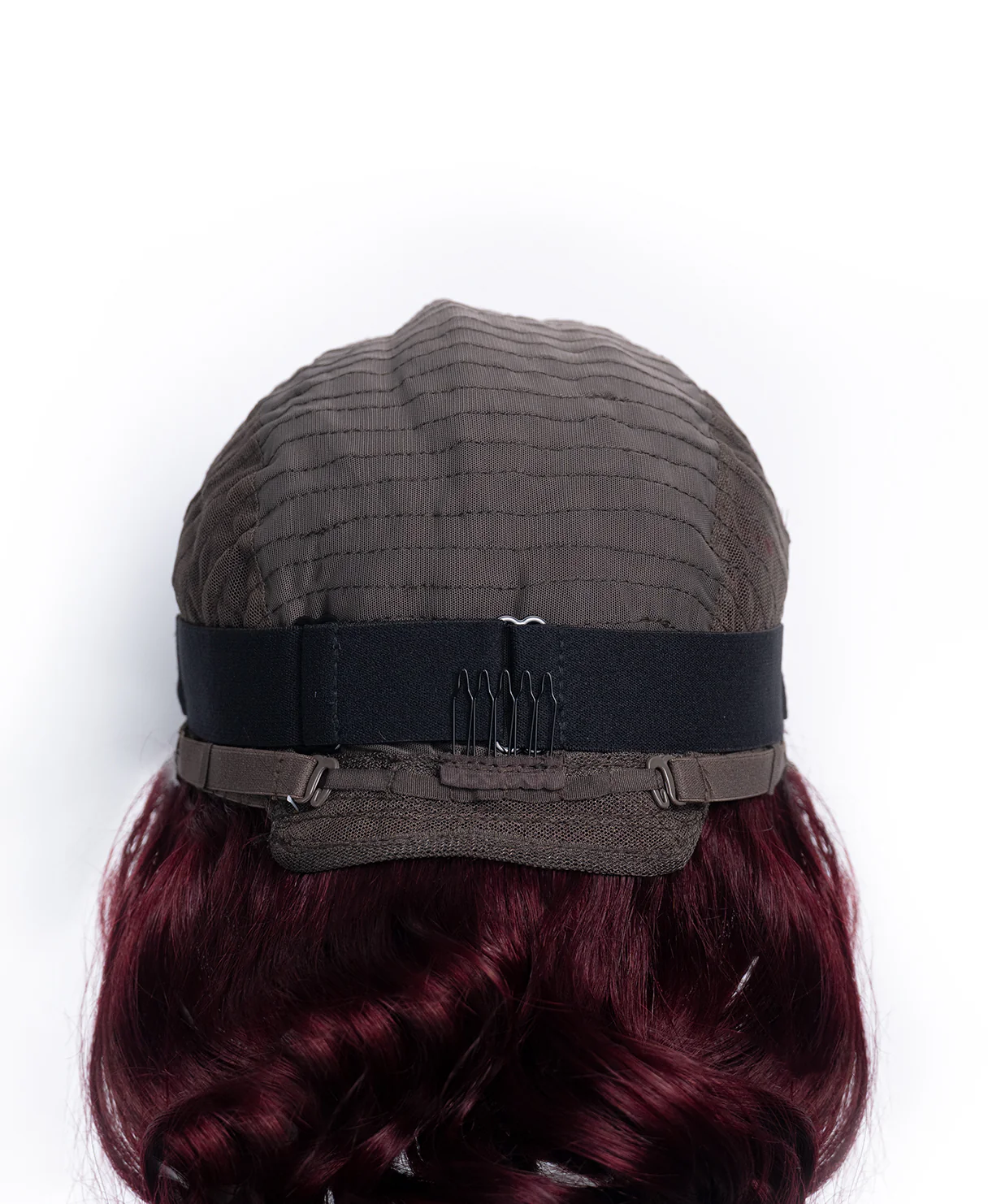 curly human wig - 12" dark red. - Image 10