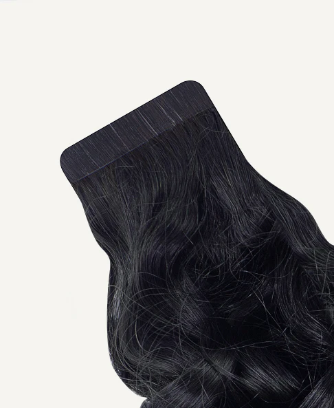 curly tape-in hair extensions jet black. - Image 4