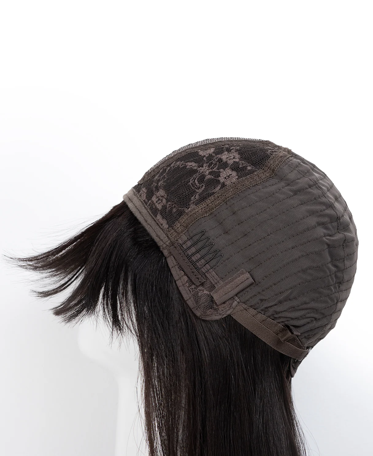 flipped ends blowout with fringe human wig - 14" espresso black. - Image 6