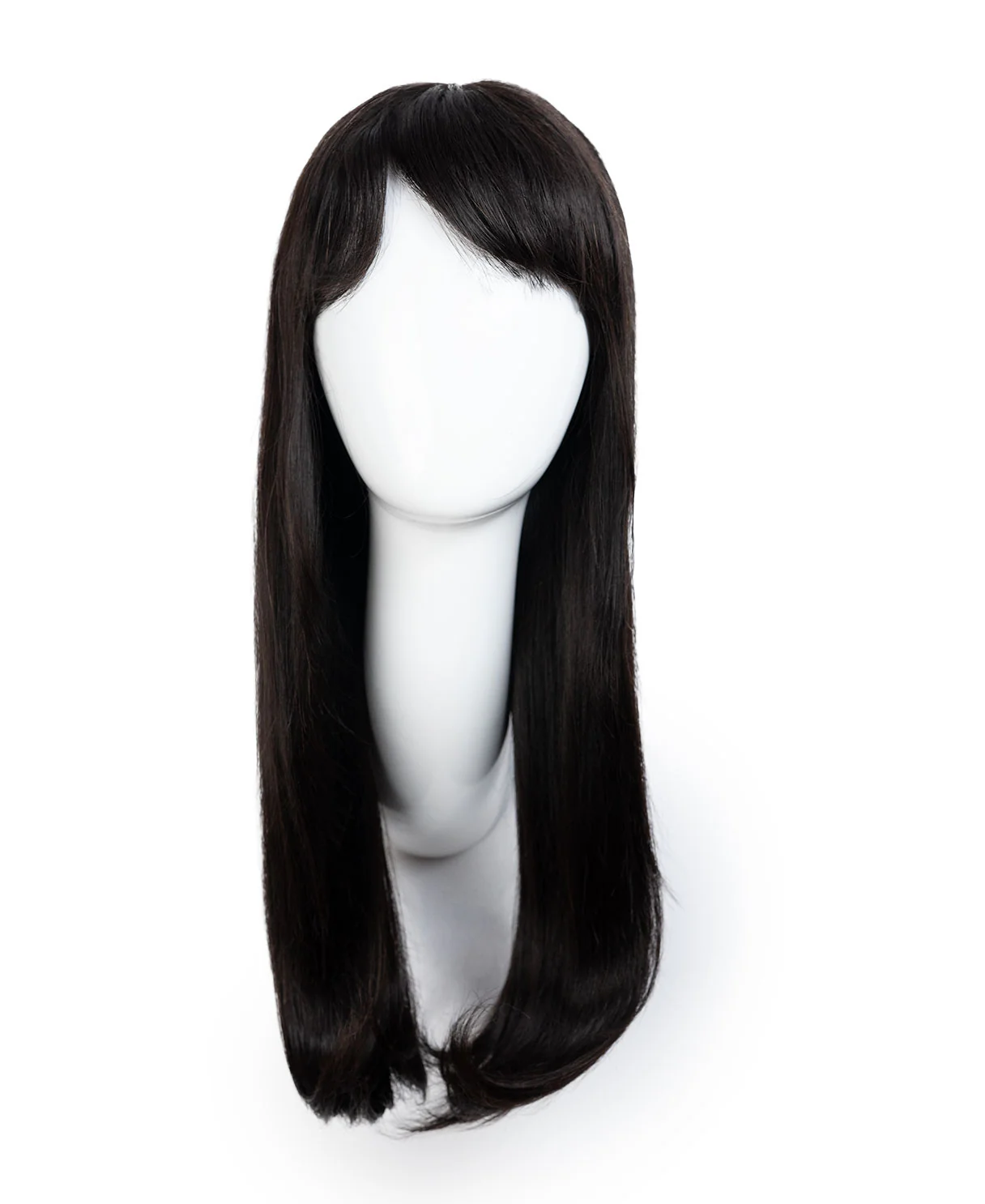 flipped ends blowout with fringe human wig - 18" espresso black. - Image 8