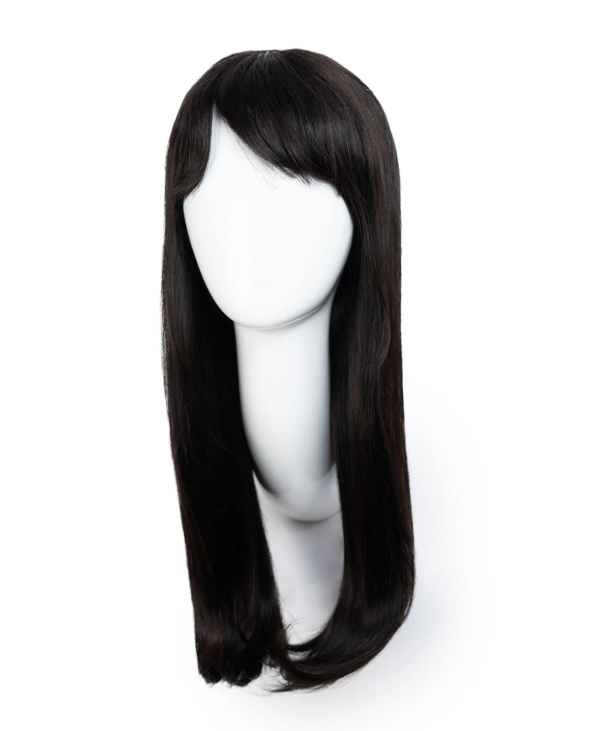 flipped ends blowout with fringe human wig - 18" espresso black. - Image 9