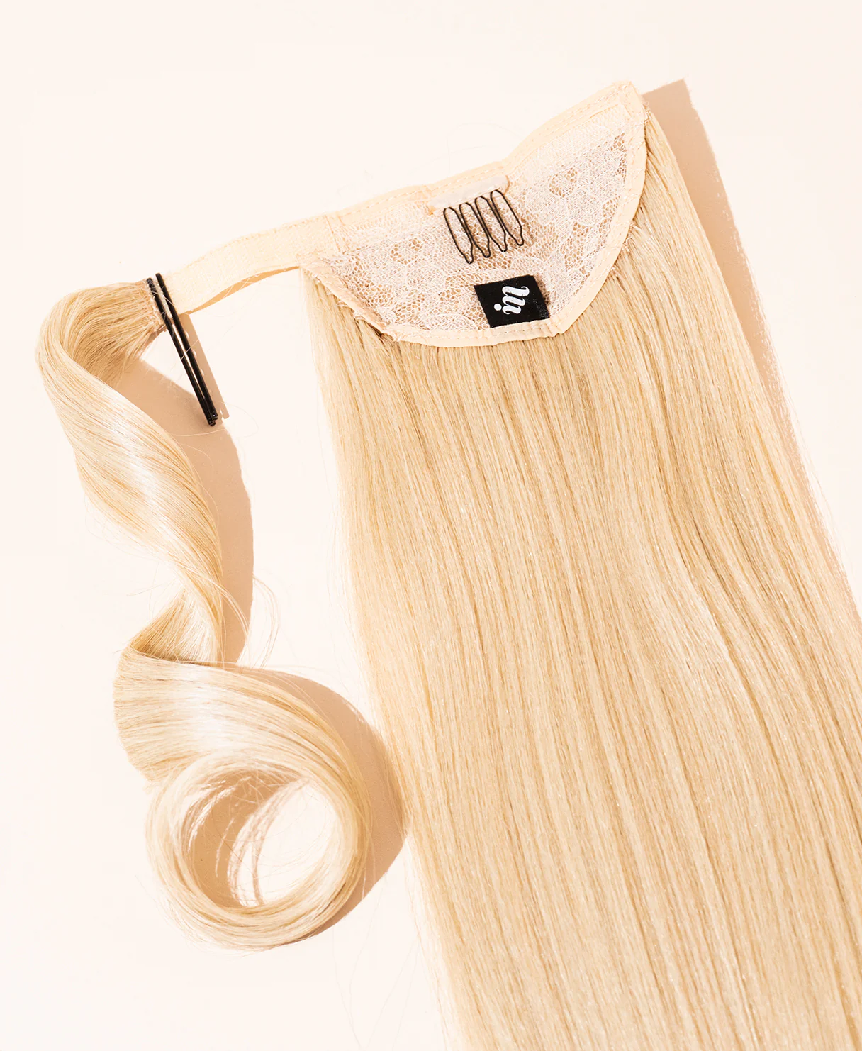 vegan fiber flipped ends ponytail - champagne 17". - Image 2