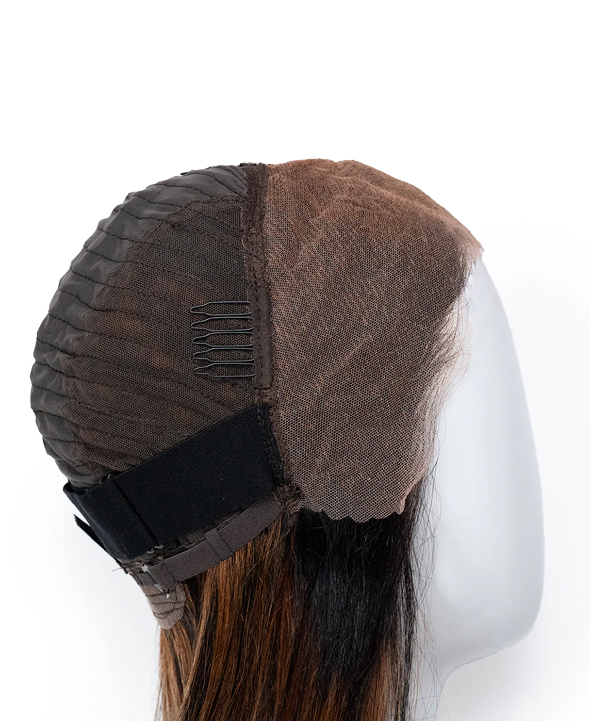 lace front bob human wig - 10" rooted brown highlights. - Image 8