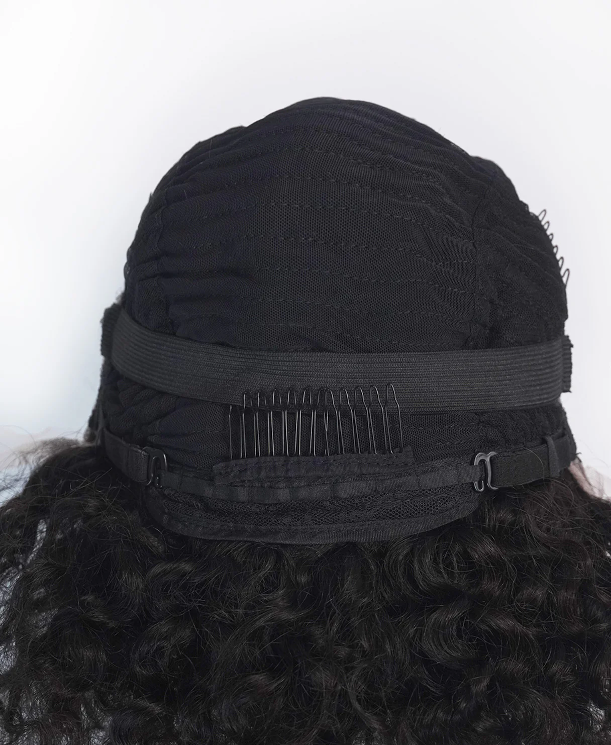 lace front human wig - 10" 3A curly natural black. - Image 5