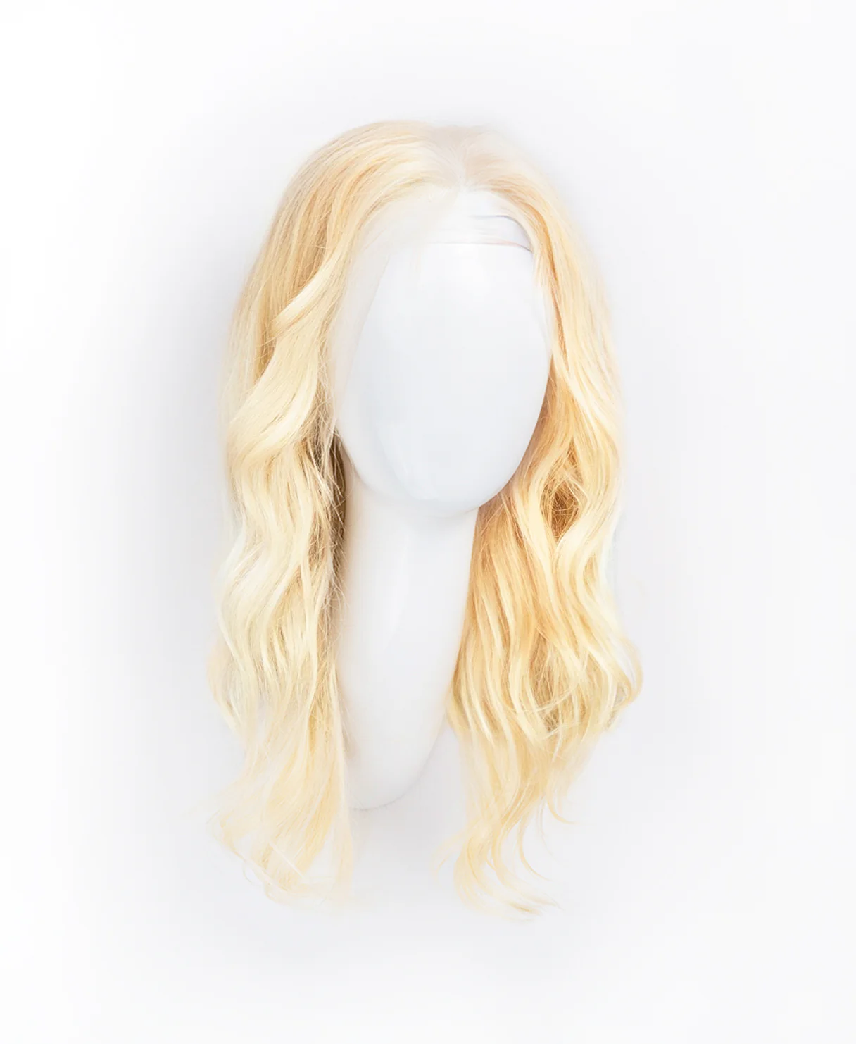 lace front human wig - 14" bombshell blonde. - Image 3