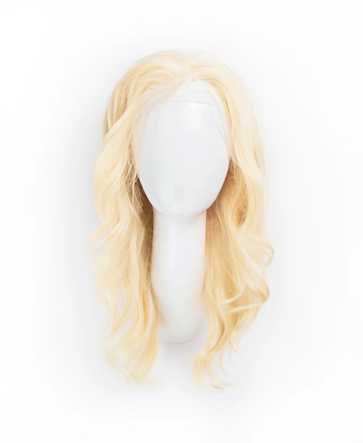 lace front human wig - 14" bombshell blonde. - Image 4