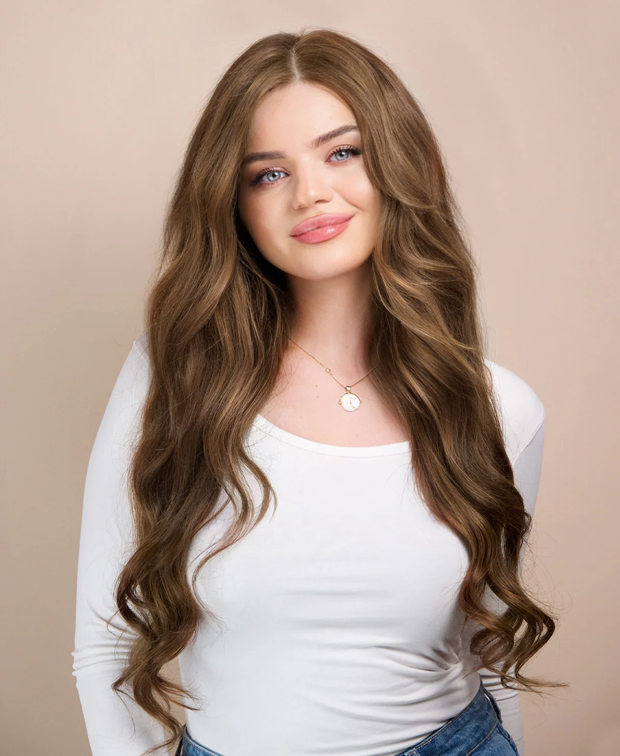 lace front human wig - 24" light brown. - Image 6