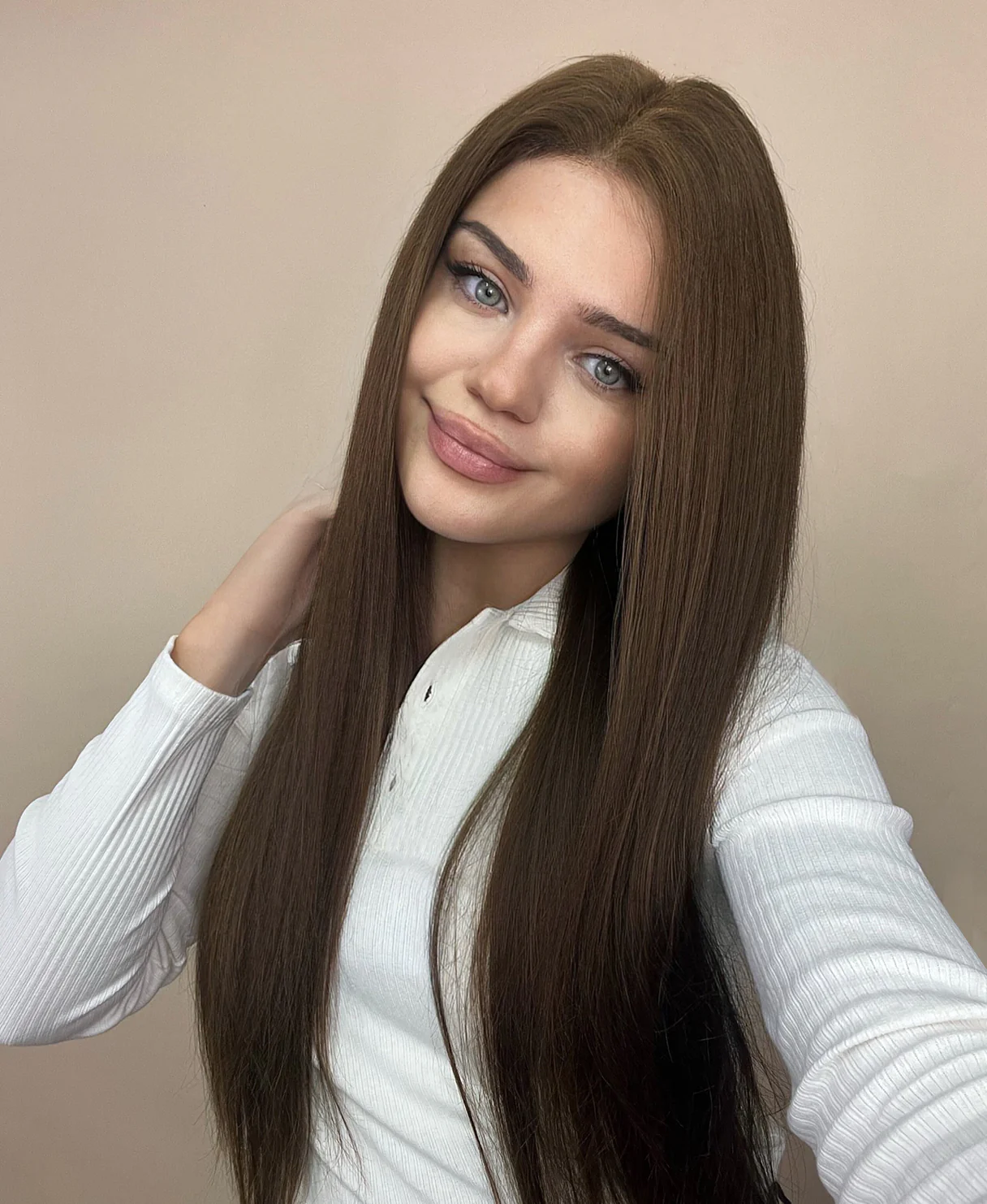 lace front human wig - 24" light brown. - Image 9