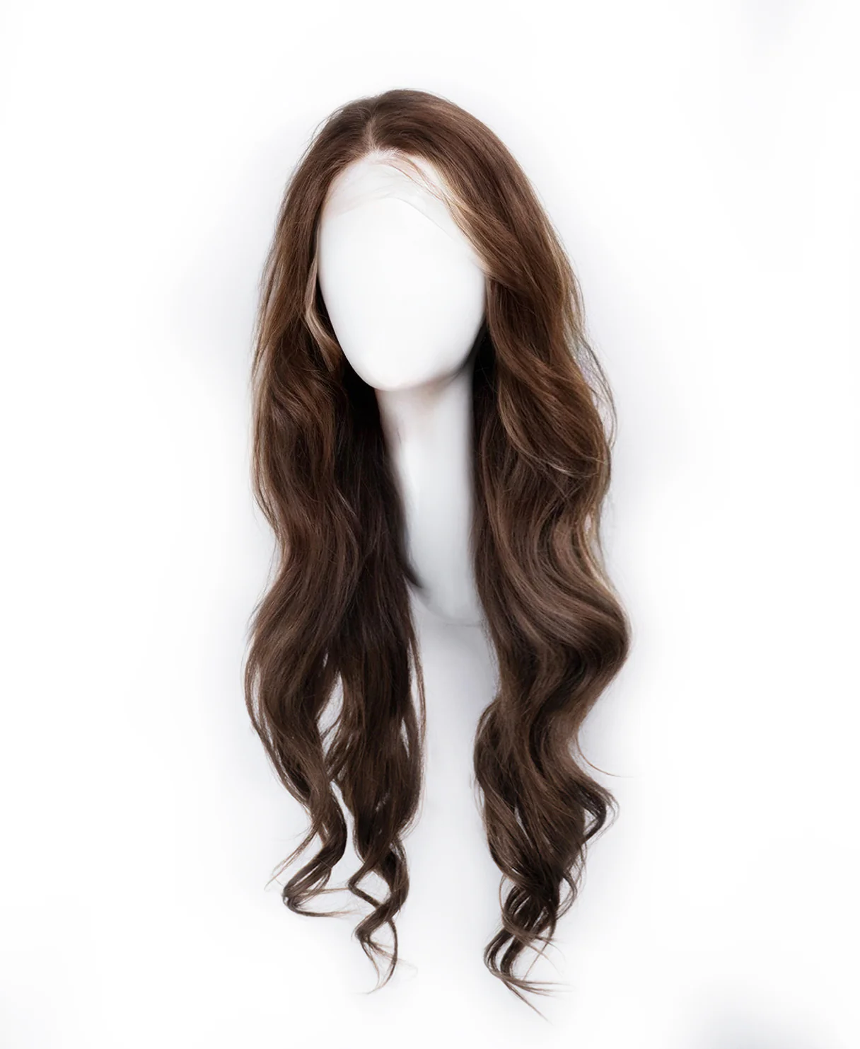 lace front human wig - 24" medium brown. - Image 3