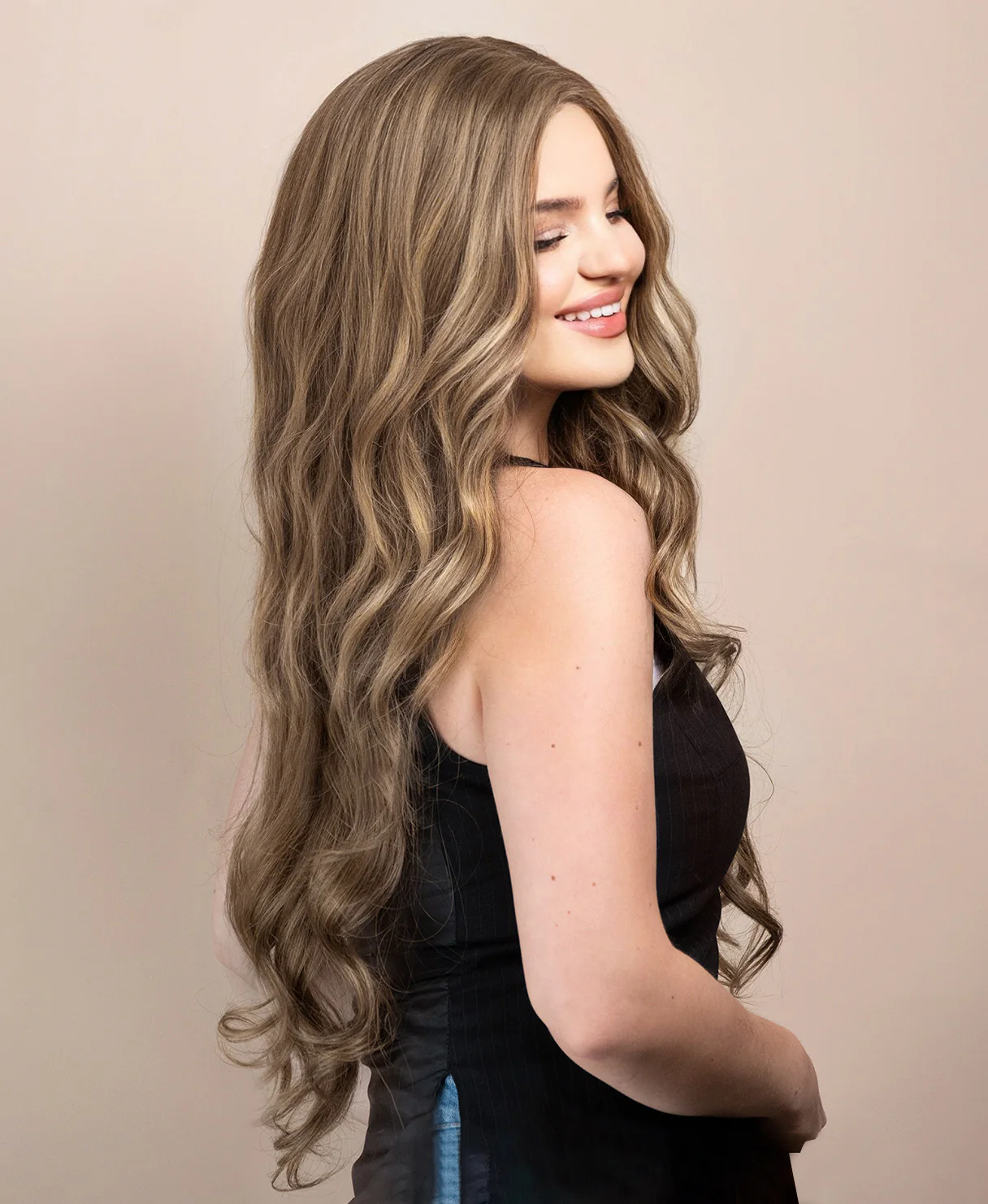 lace front human wig - 26" ash blonde. - Image 3