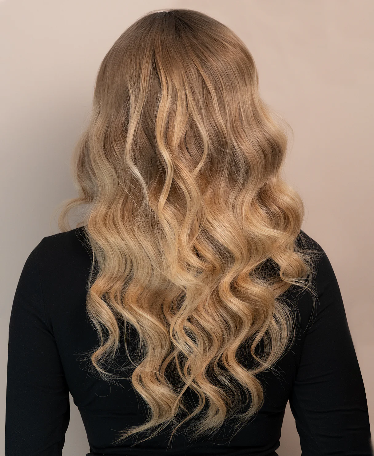 lace front human wig - 20" root melt blonde balayage. - Image 2