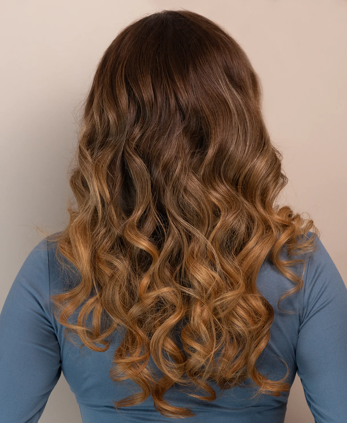 lace front human wig - 20" chestnut blonde balayage. - Image 2
