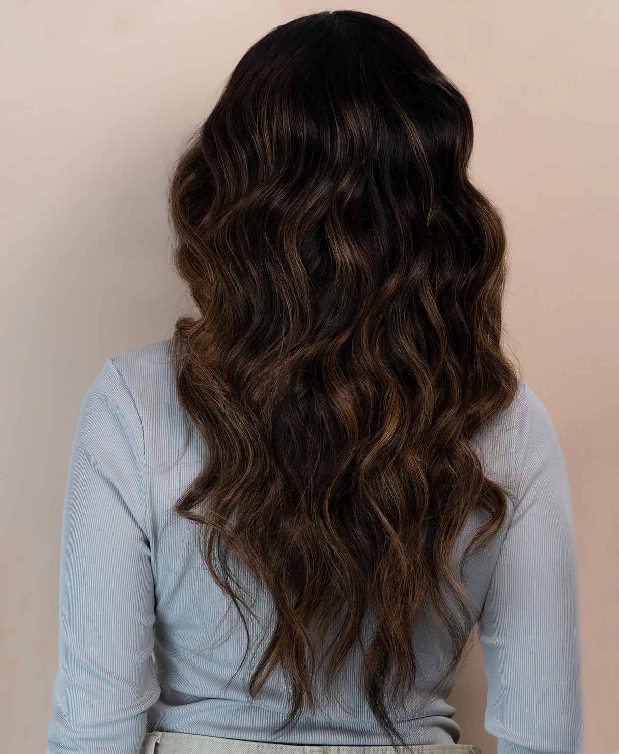 lace front human wig - 20" caramel balayage. - Image 2