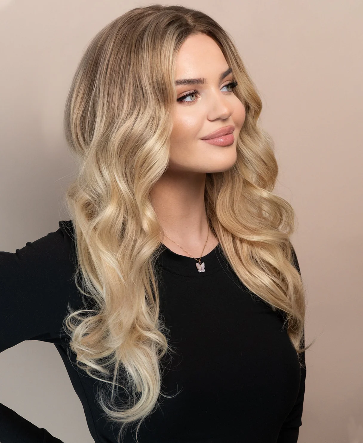 lace front human wig - 20" light blonde balayage. - Image 5