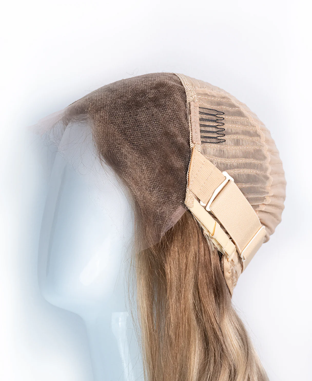 lace front human wig - 20" light blonde balayage. - Image 6