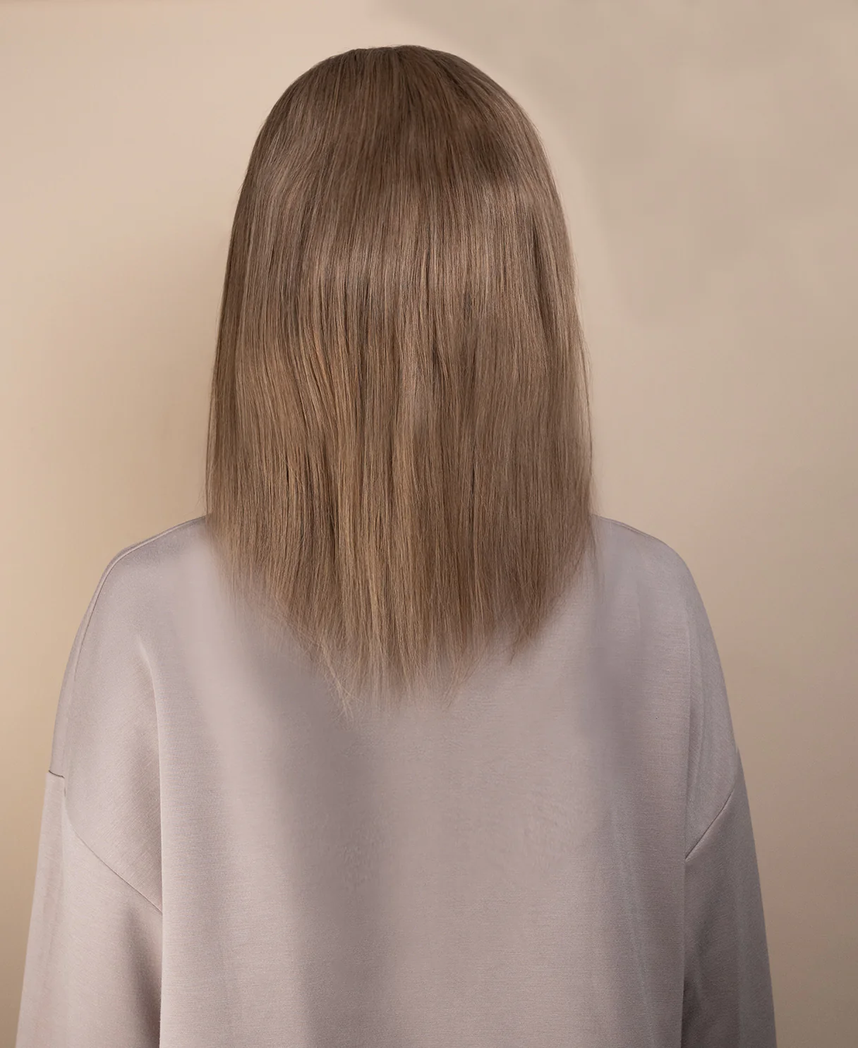 full lace human wig - 12" ash. - Image 2
