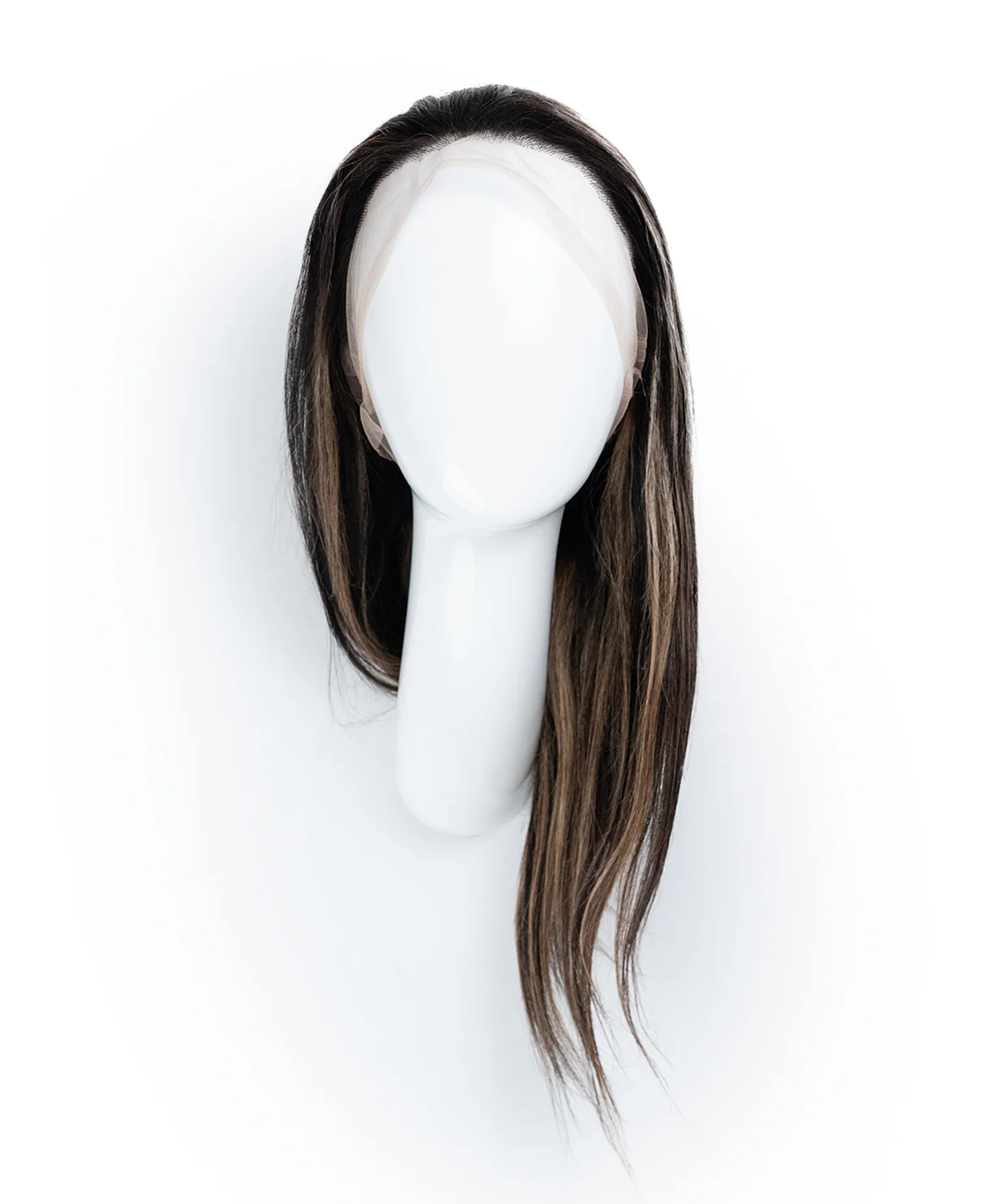 full lace human wig - 12" dark highlights. - Image 7