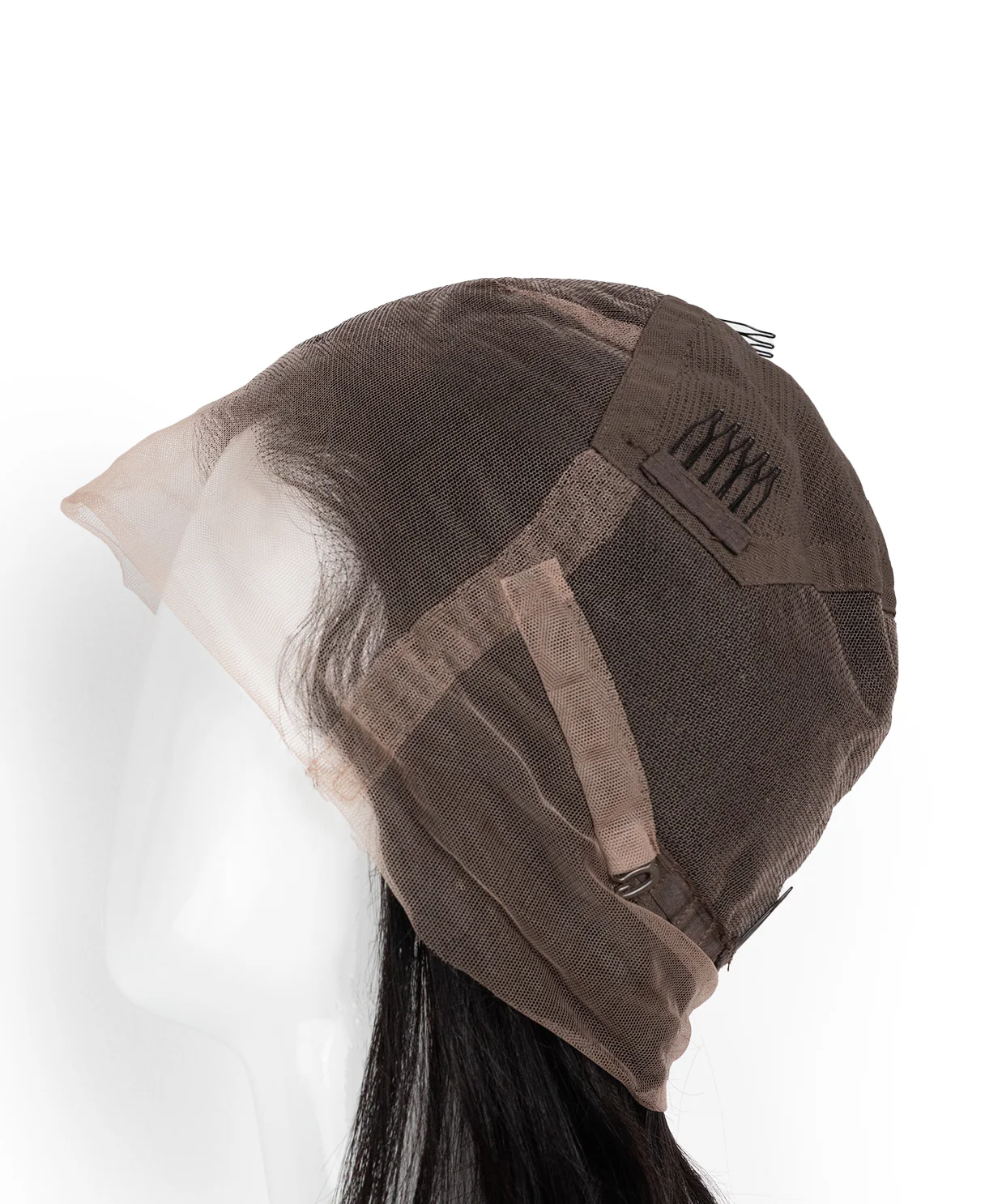 full lace human wig - 12" natural black. - Image 5