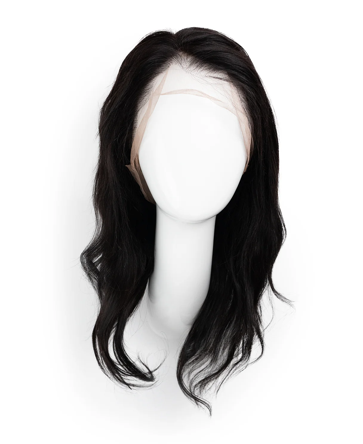 full lace human wig - 12" natural black. - Image 7