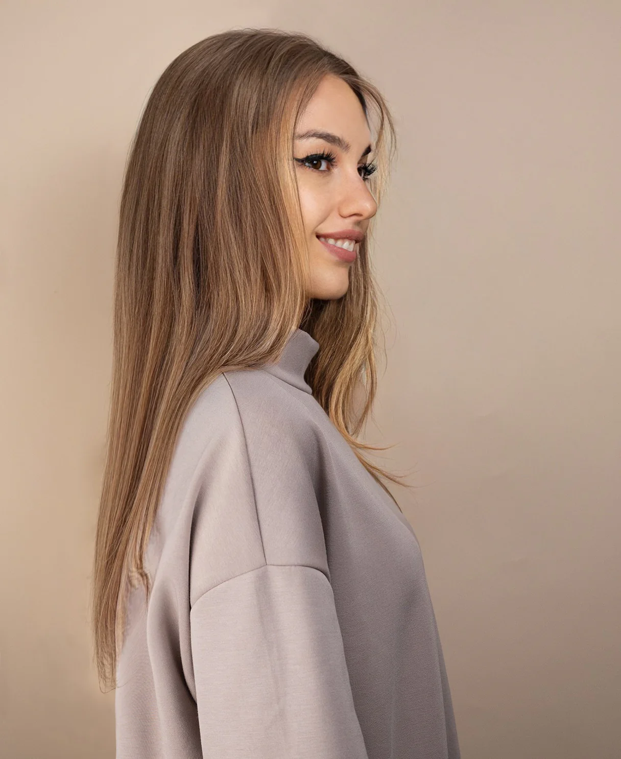 full lace human wig - 16" ash. - Image 3