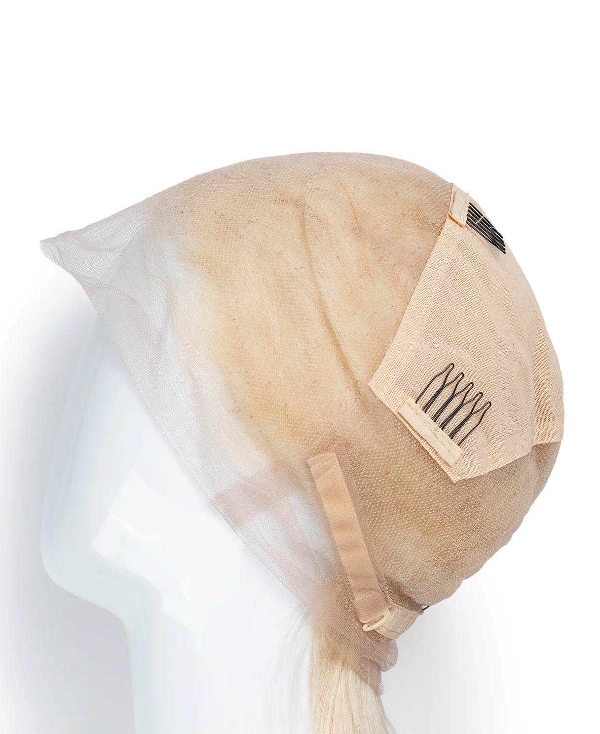 full lace human wig - 16" platinum blonde. - Image 5