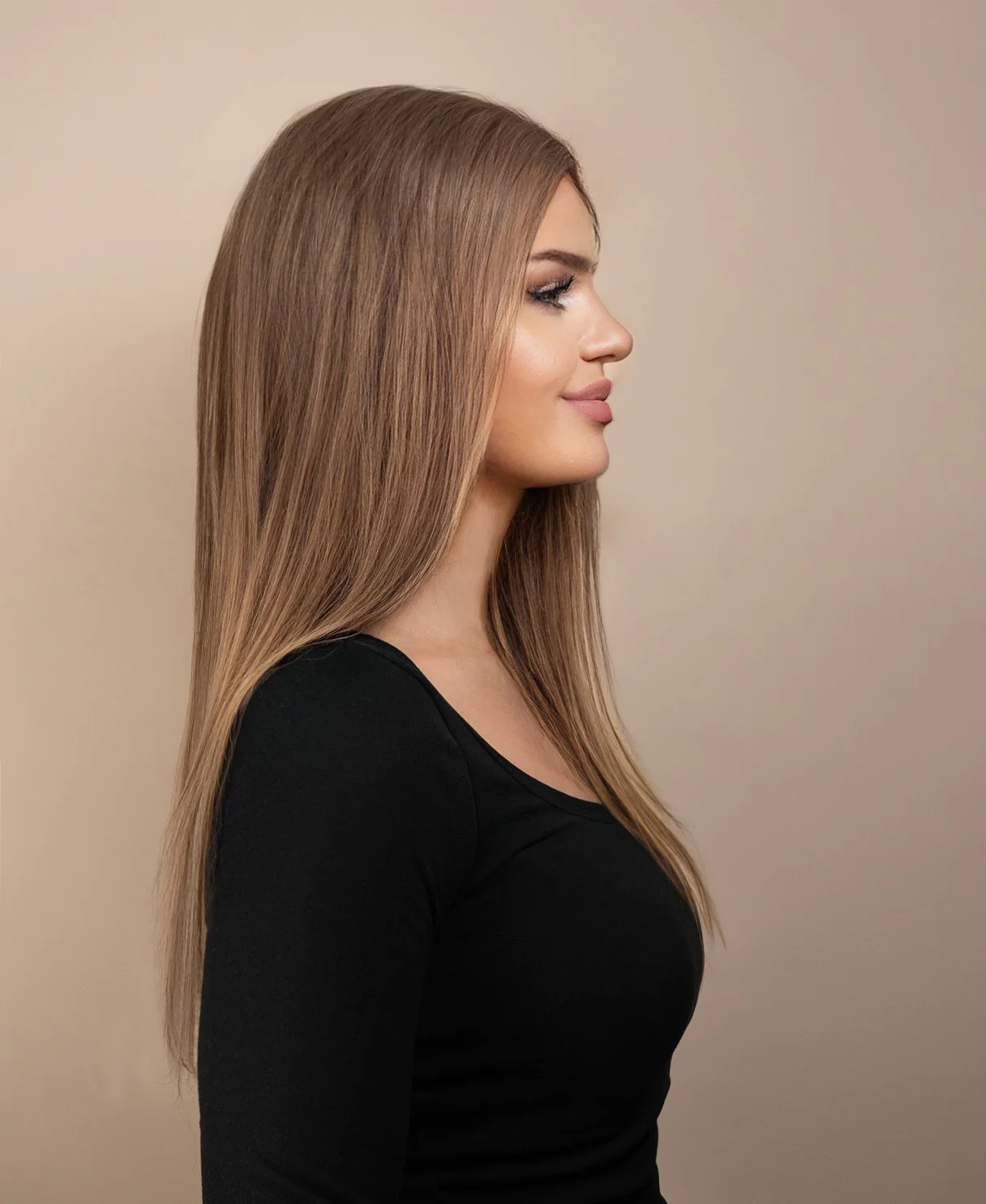 full lace human wig - 18" ash. - Image 2