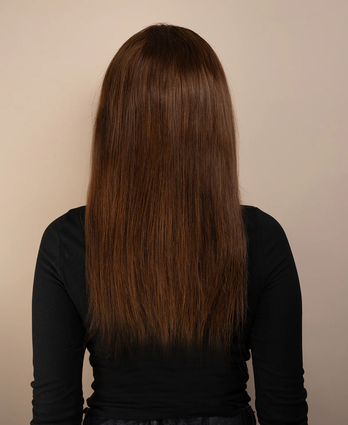 full lace human wig - 18" medium brown. - Image 2
