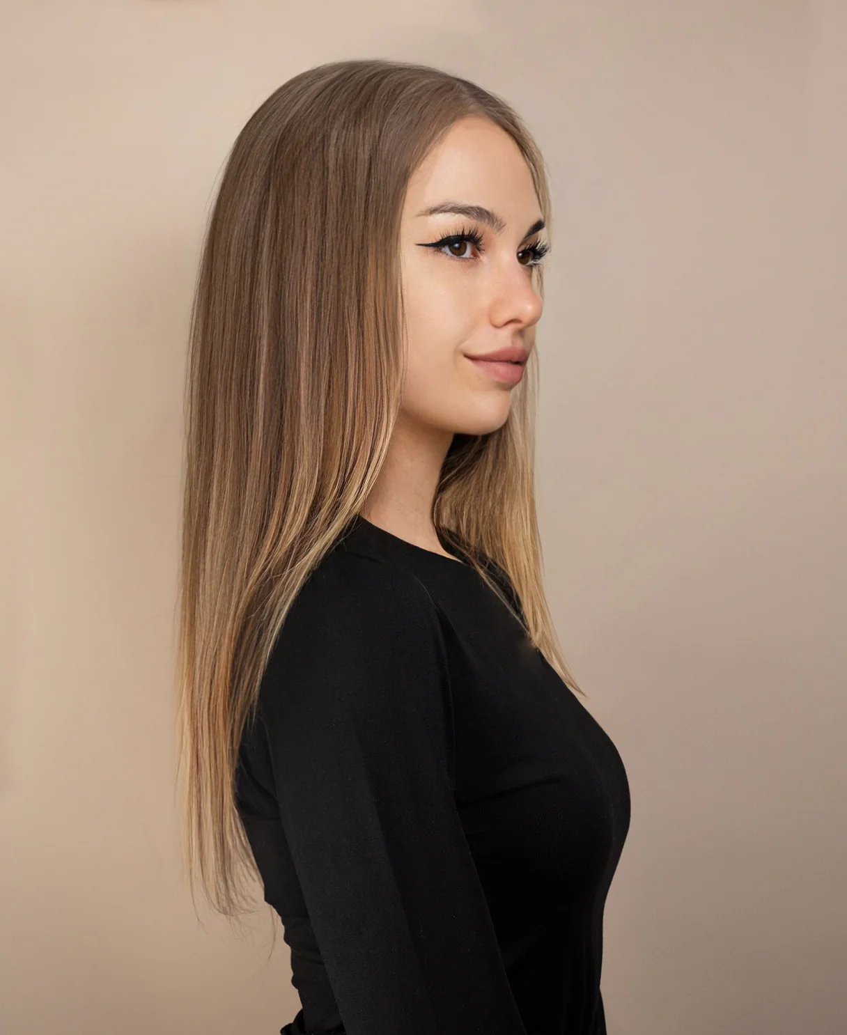 full lace human wig - 20" ash. - Image 3