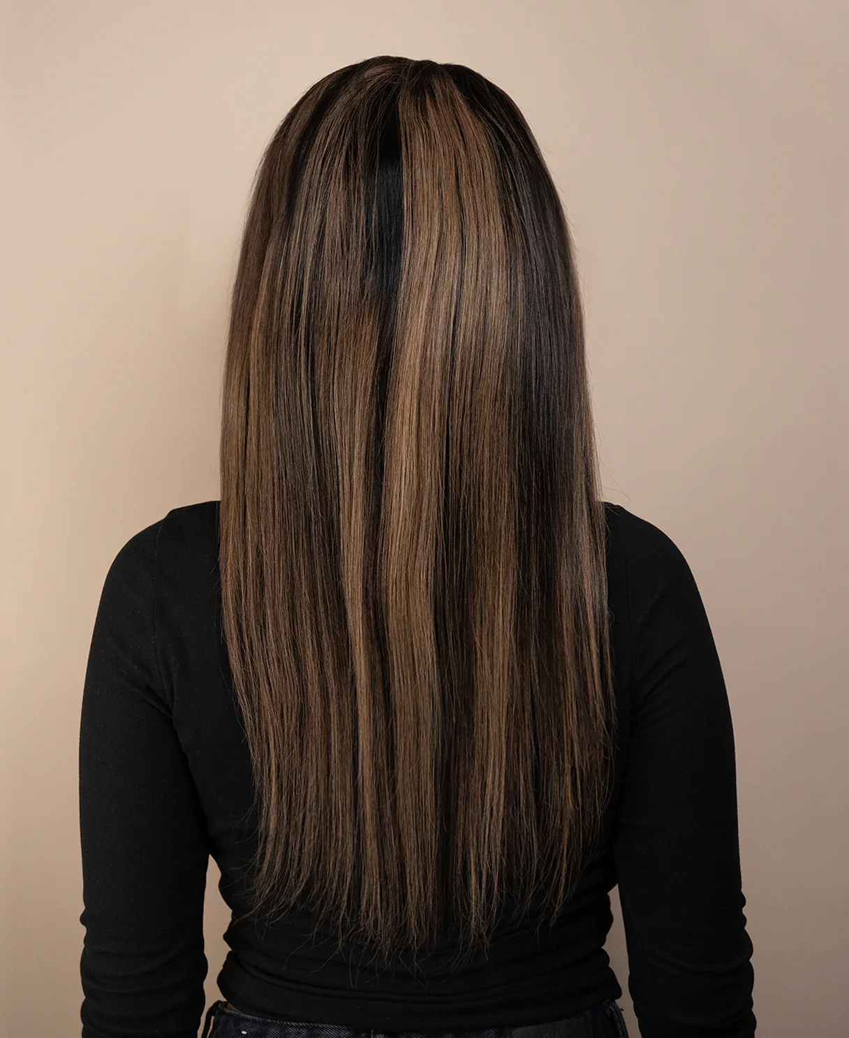 full lace human wig - 20" dark highlights. - Image 2