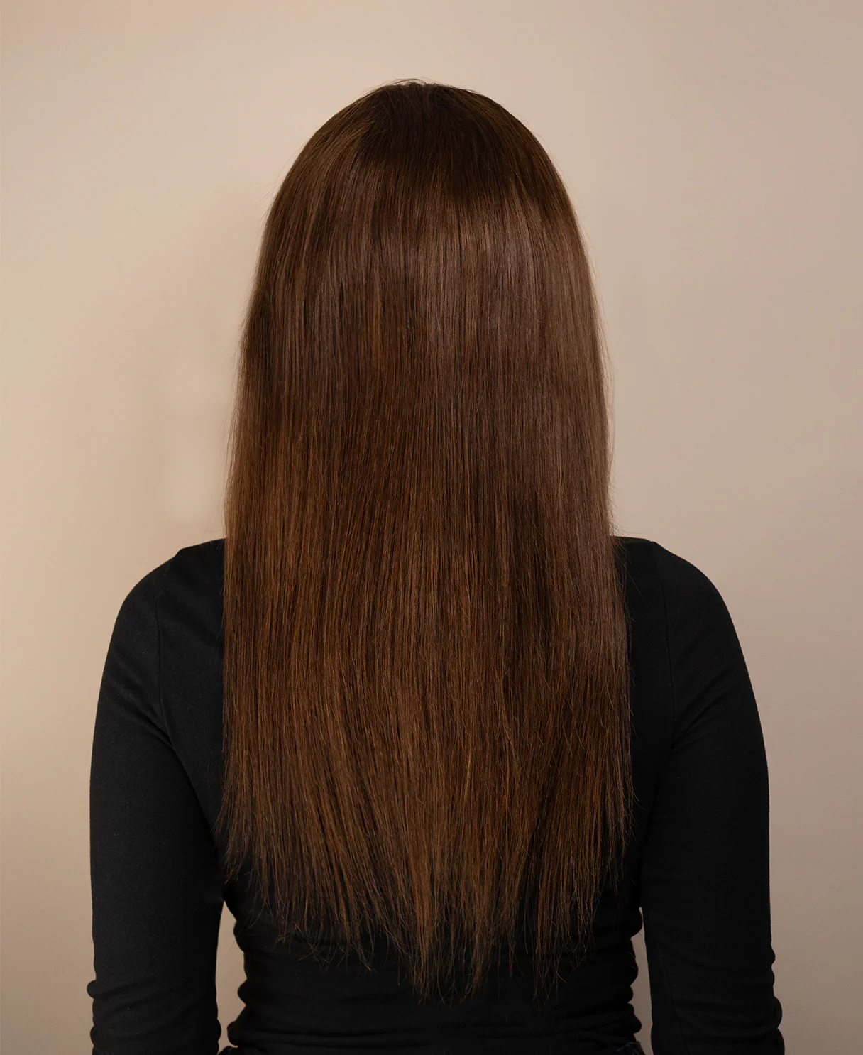 full lace human wig - 20" medium brown. - Image 2