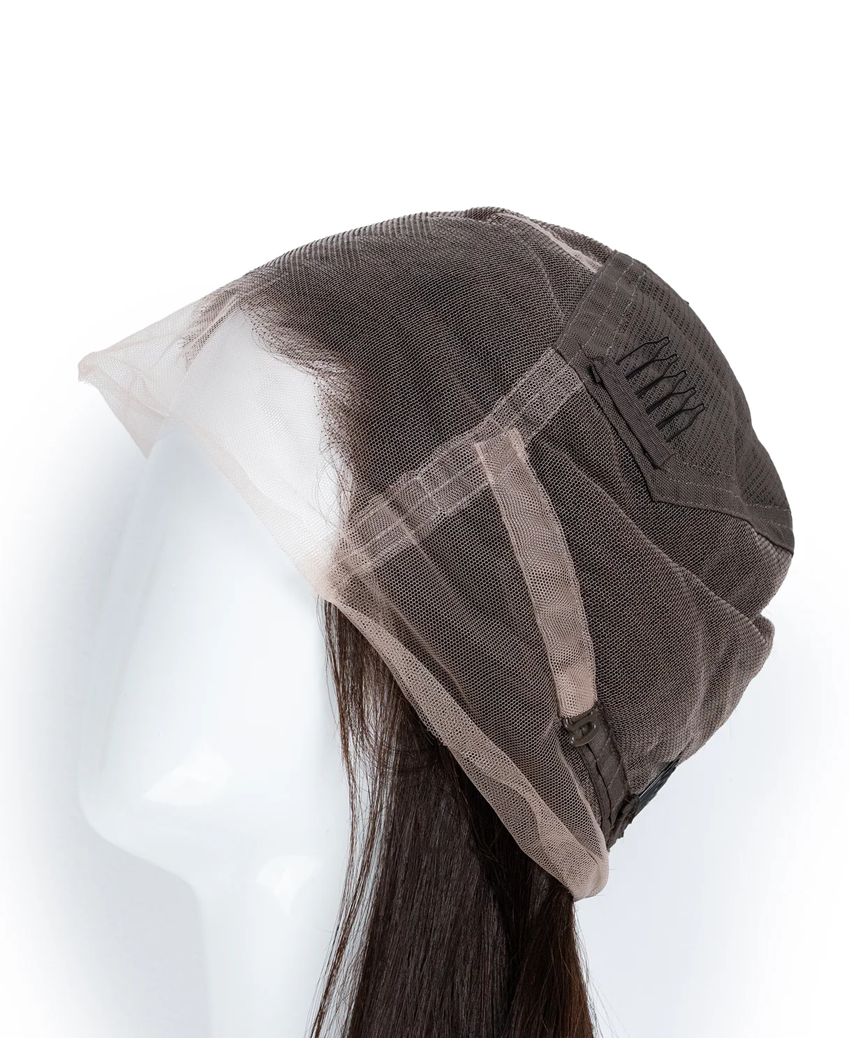 full lace human wig - 22" chocolate brown. - Image 5