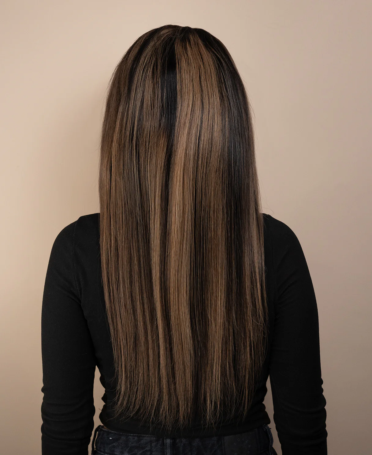full lace human wig - 22" dark highlights. - Image 2