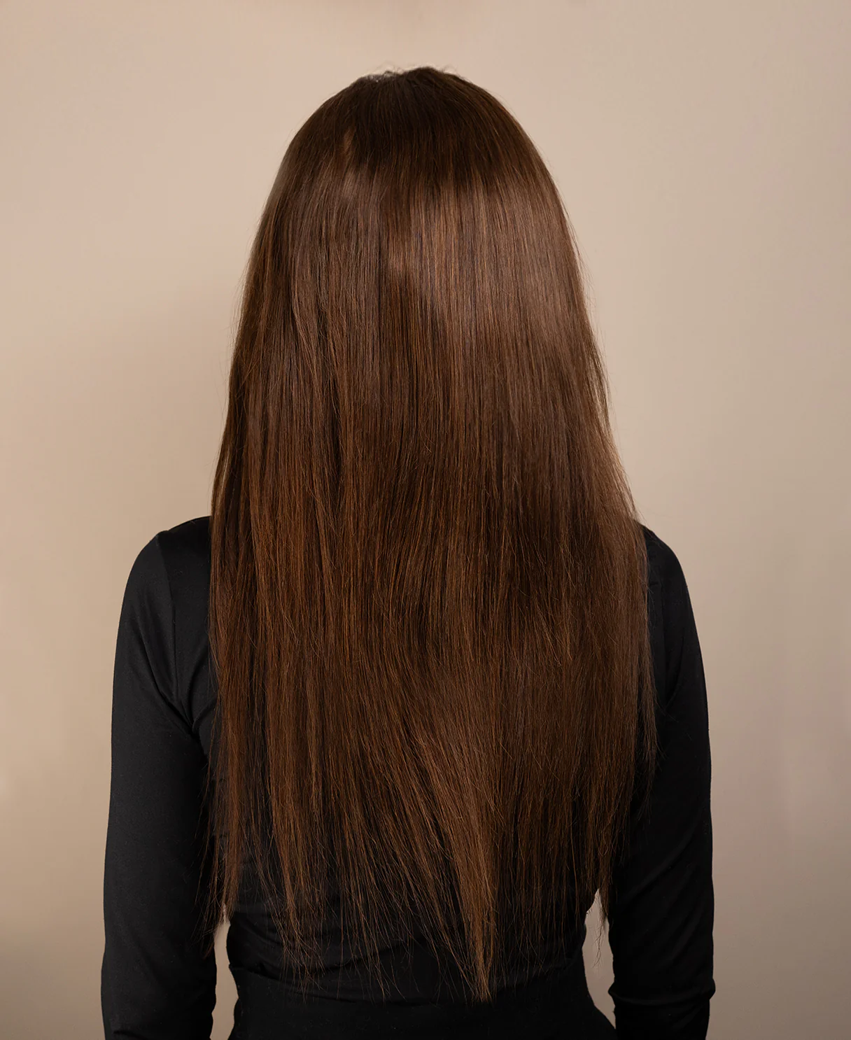 full lace human wig - 22" medium brown. - Image 2