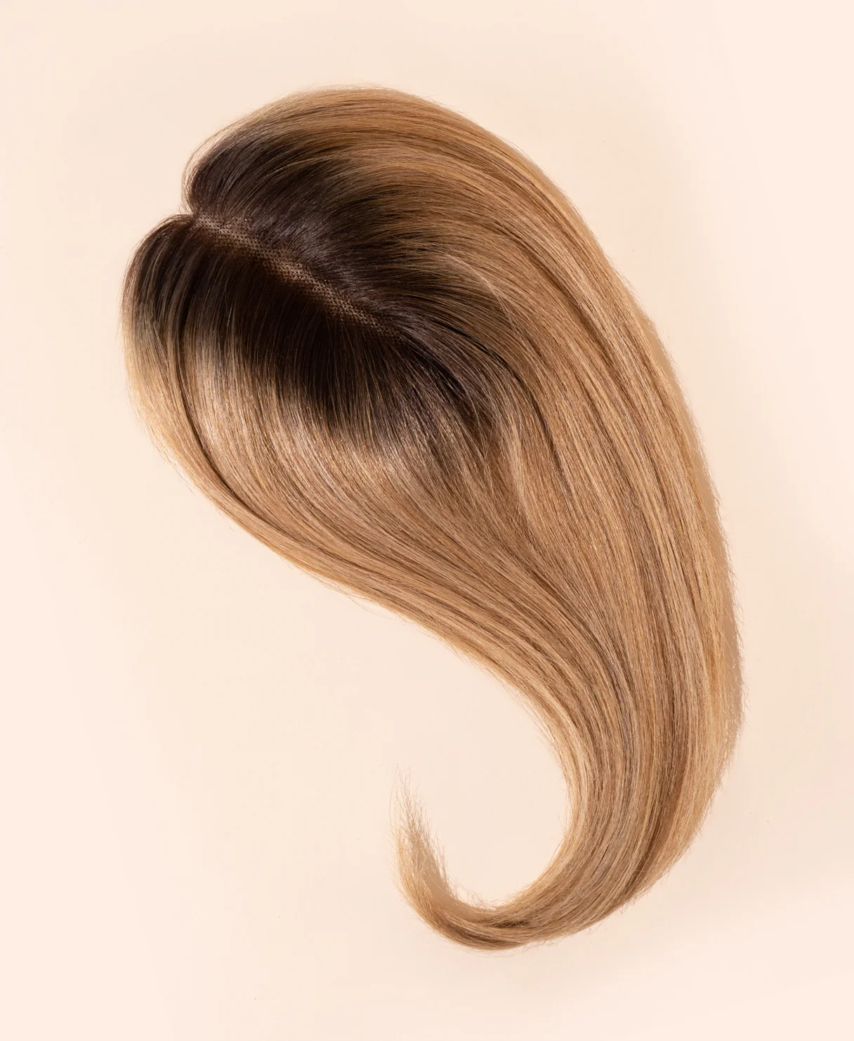 hair topper 12" rooted honey blonde. - Image 3