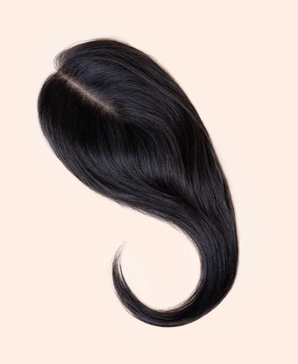 hair topper 12" natural black. - Image 3