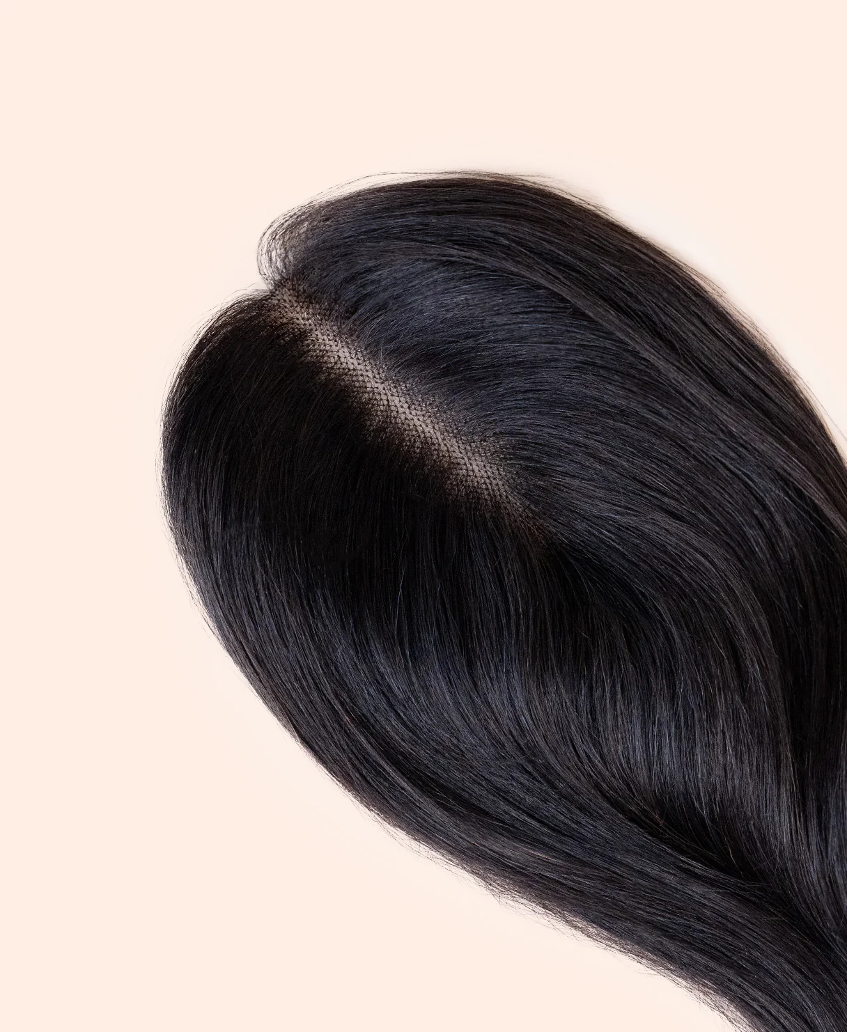 hair topper 12" natural black. - Image 5