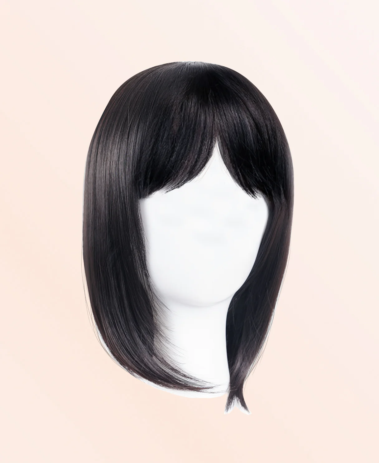 hair topper with bangs 12" jet black. - Image 2