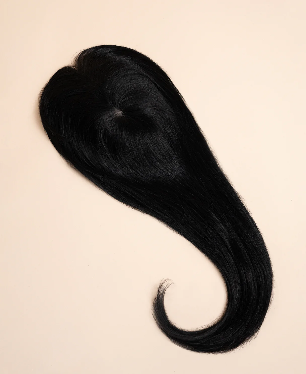 hair topper with bangs 12" jet black. - Image 3
