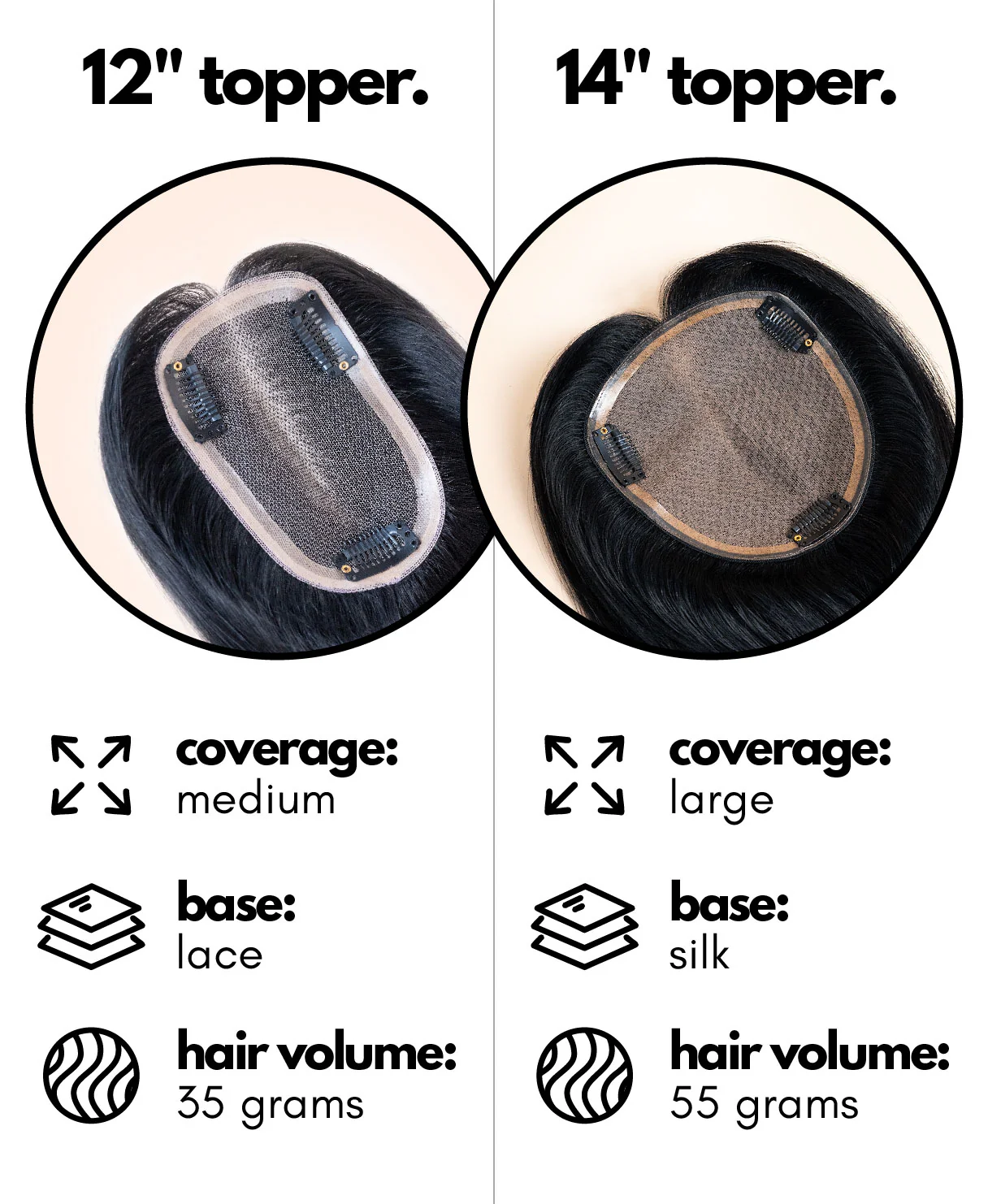 hair topper 12" jet black. - Image 7