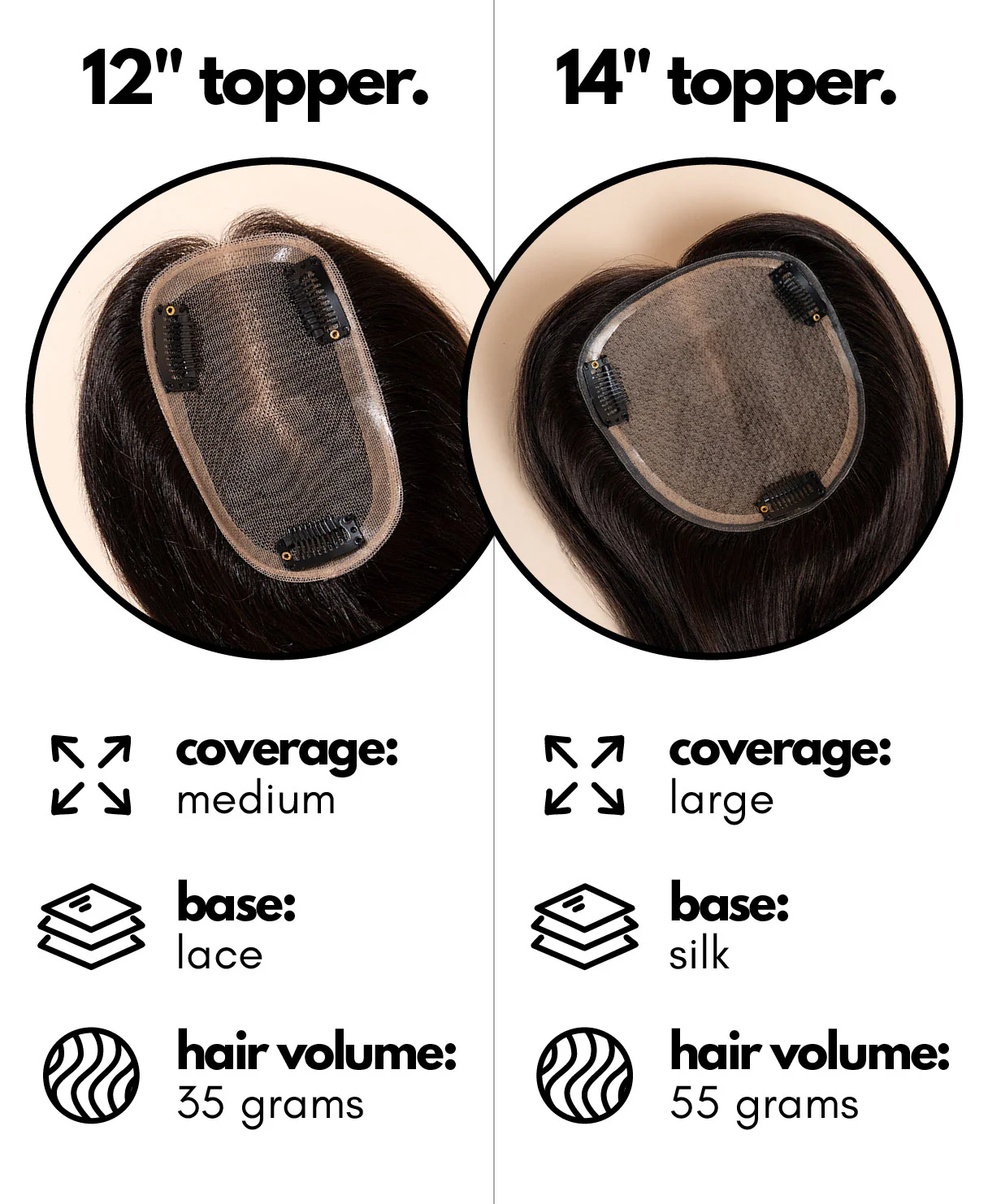 hair topper 12" dark brown. - Image 7