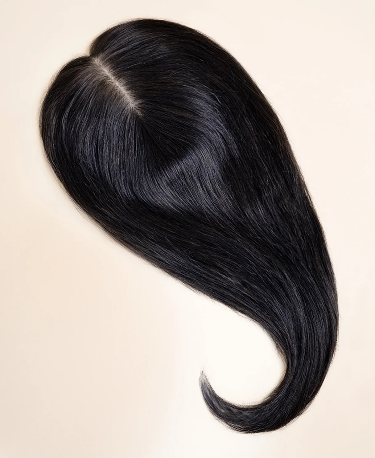 premium hair topper 14" natural black. - Image 2