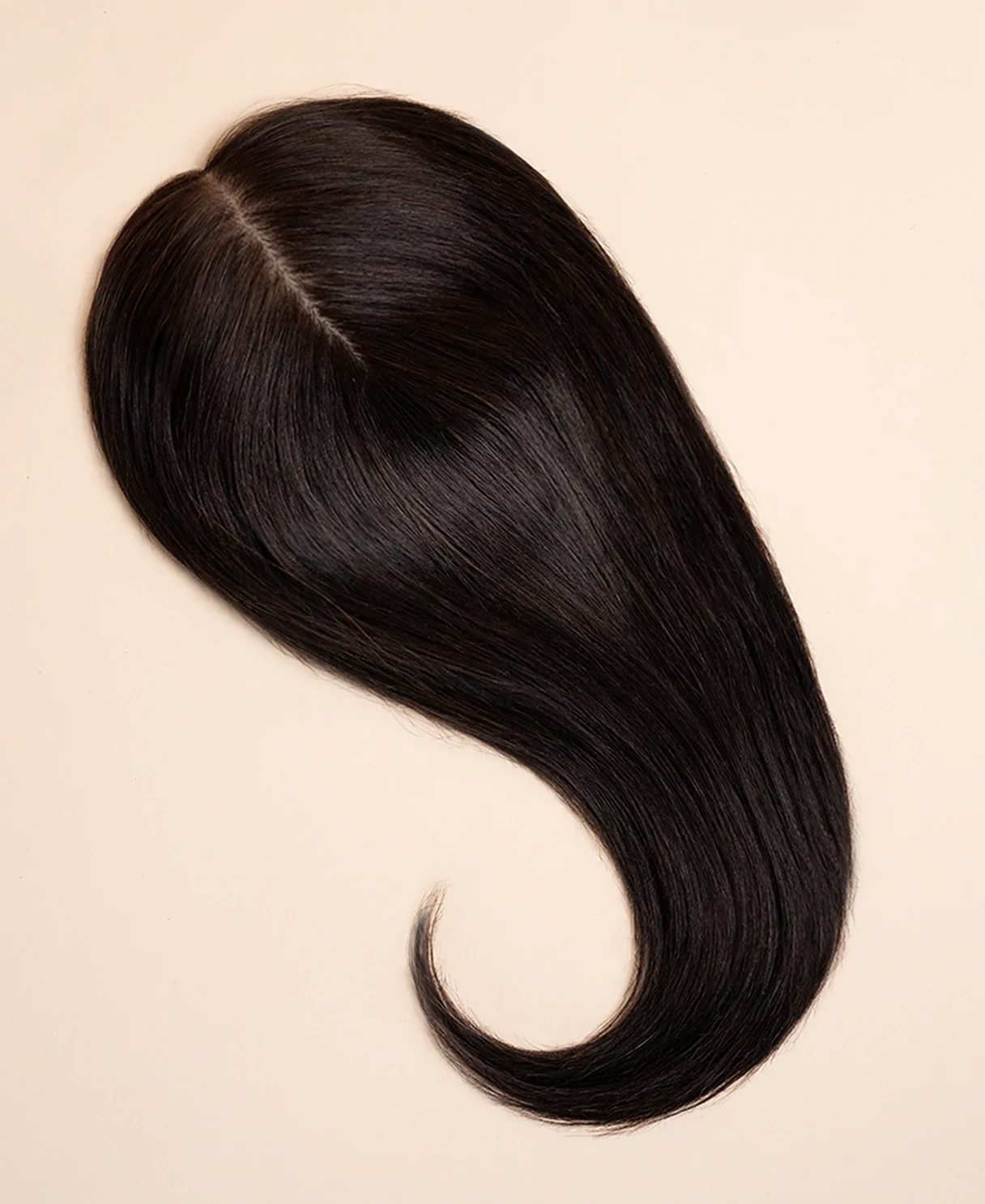 premium hair topper 14" dark brown. - Image 2