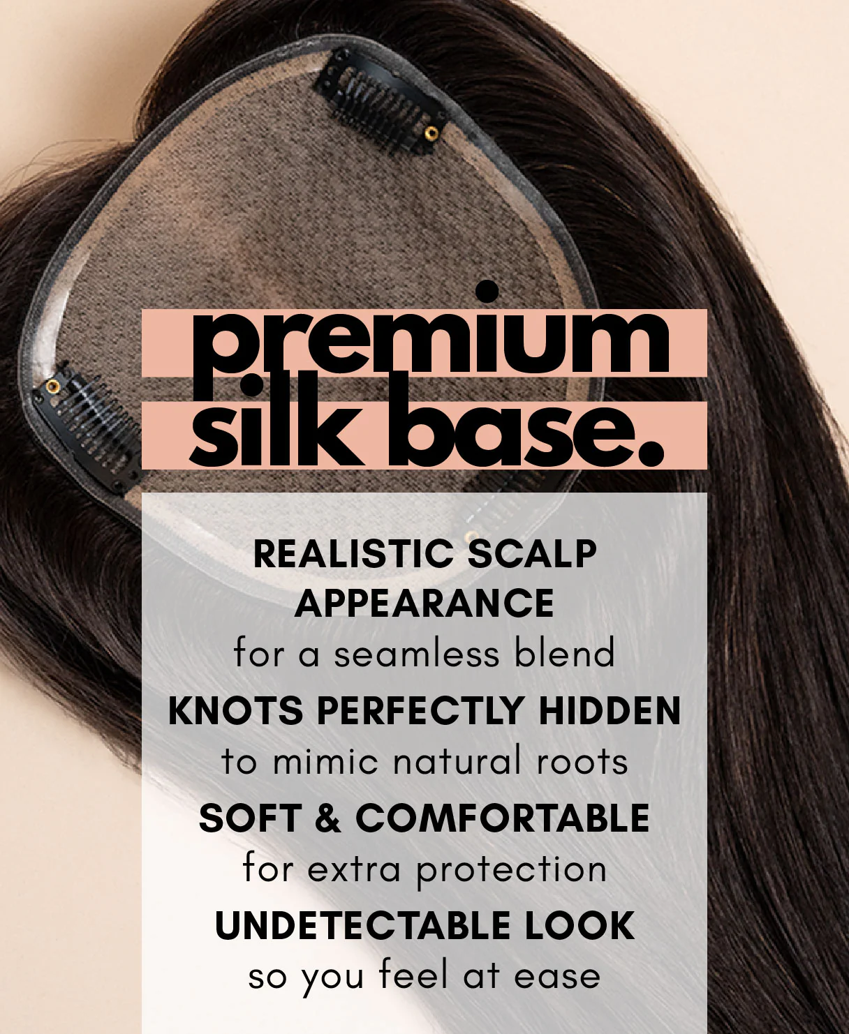 premium hair topper 14" dark brown. - Image 3
