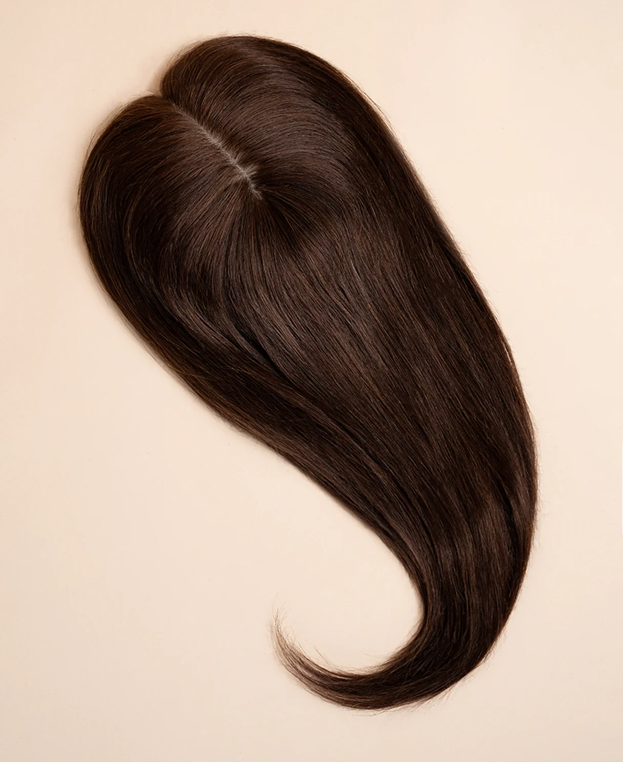 premium hair topper 14" chocolate brown. - Image 2