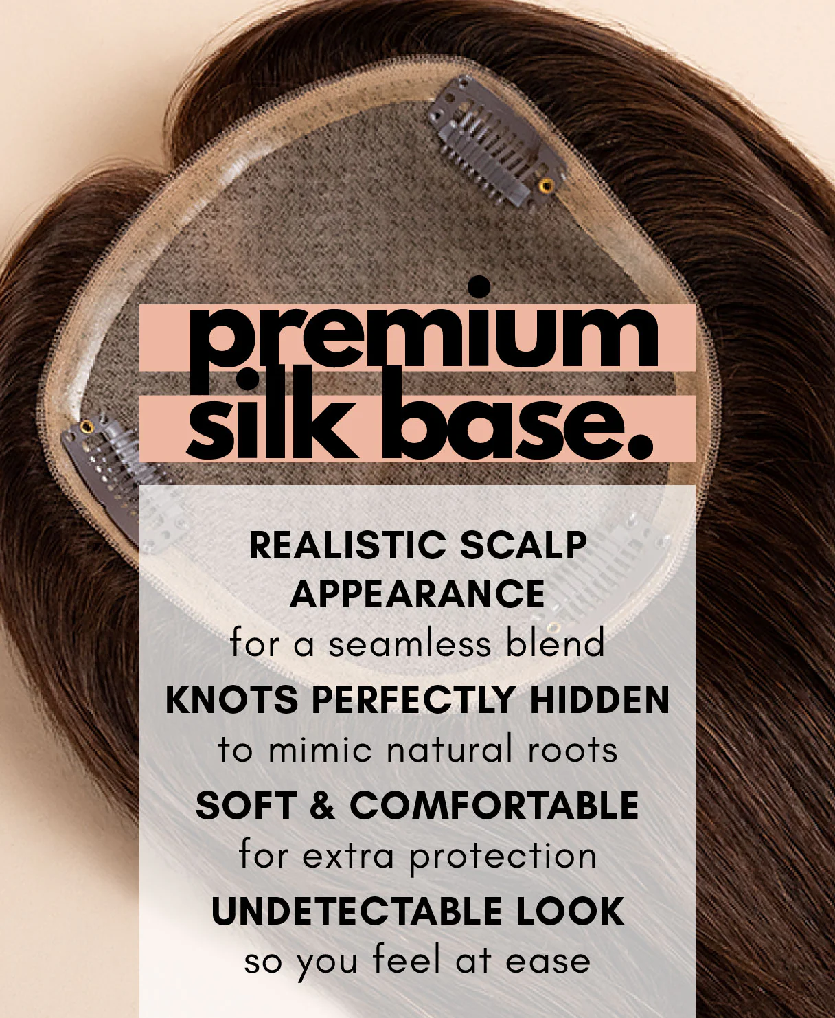 premium hair topper 14" chocolate brown. - Image 3